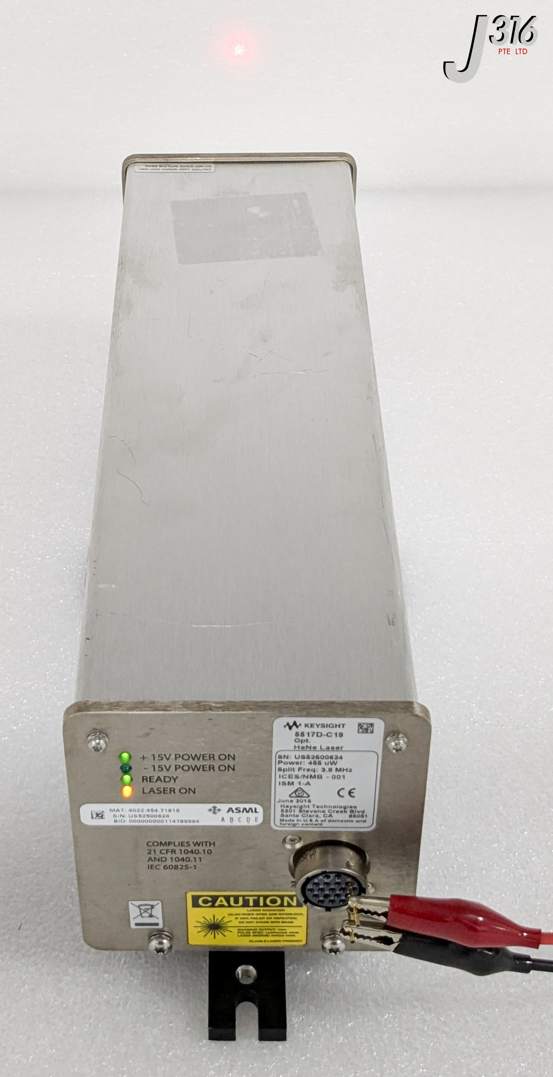 37213 KEYSIGHT LASER HEAD, HeNe, POWER: 455uW, 3.8MHz 5517D-C19 | eBay